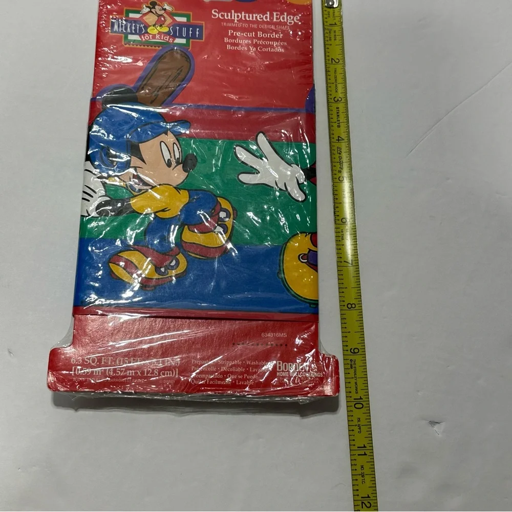 Mickey’s Stuff For Kids Pre Cut Border Wall Covering Borden Sports Theme New